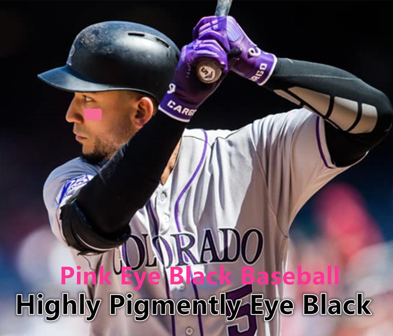 Go Ho Hot Pink Cream-Blendable Face Body Paint Stick,Pink Eye Black Stick,Easy to Color Eye Black Face Paint,Safe Facepaint&Lip Smacking for Halloween Makeup