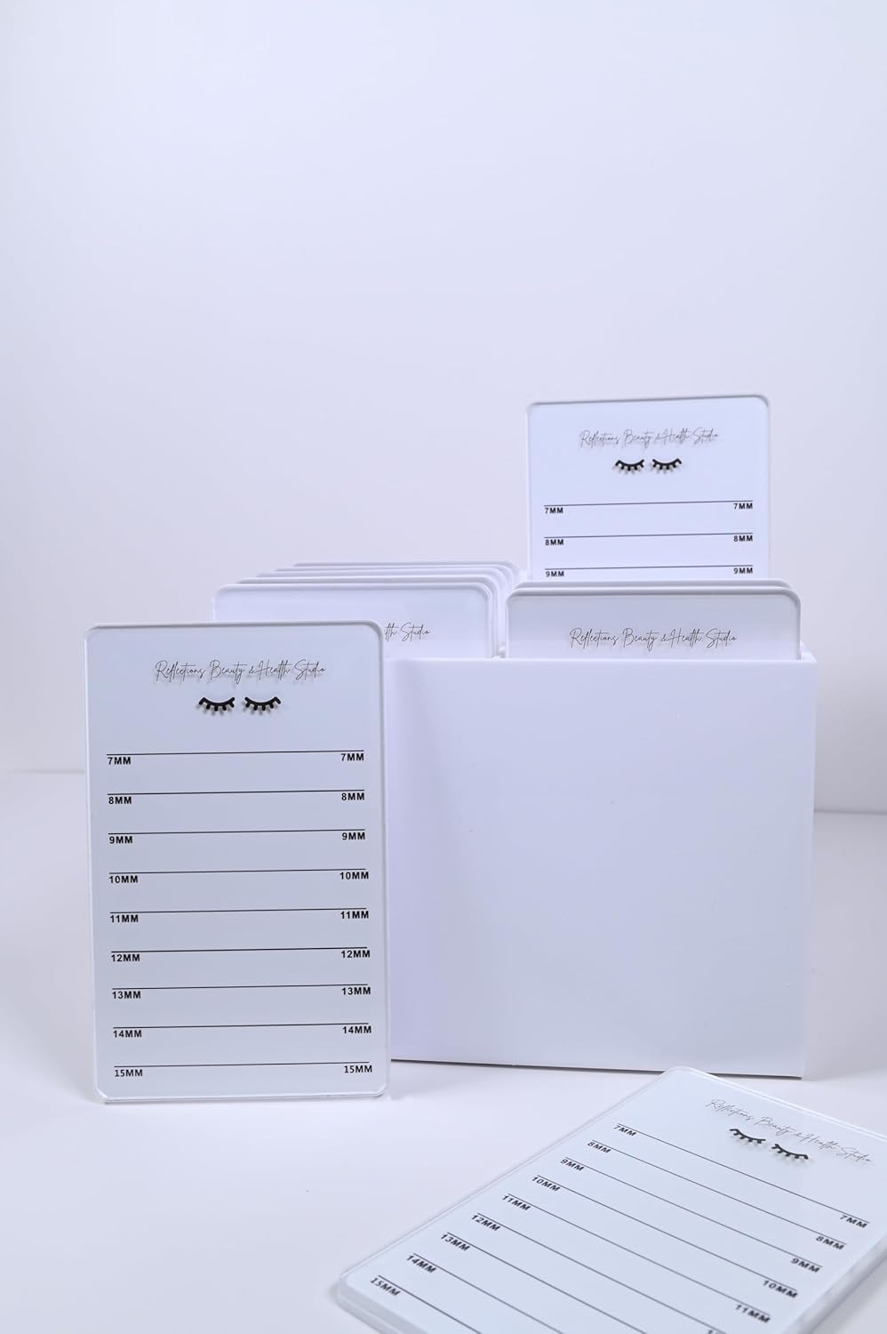 10 Layers Acrylic Eyelash Storage Box - Makeup Organizer False Eyelashes Glue Pallet Holder - Eyelash Extension Organizer Box - Grafting Eye Lashes Extension Close-Packed Display with 10 Pallets