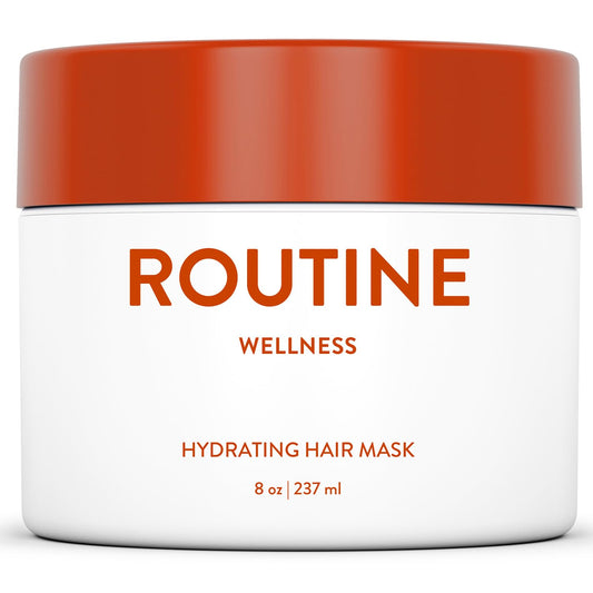 Routine Wellness Deep Conditioning Hair Mask - Bring Dry, Damaged Hair Back to Life – Hydrating Repair Treatment that Moisturizes, Strengthens & Adds Volume – Coconut & Vanilla 8oz