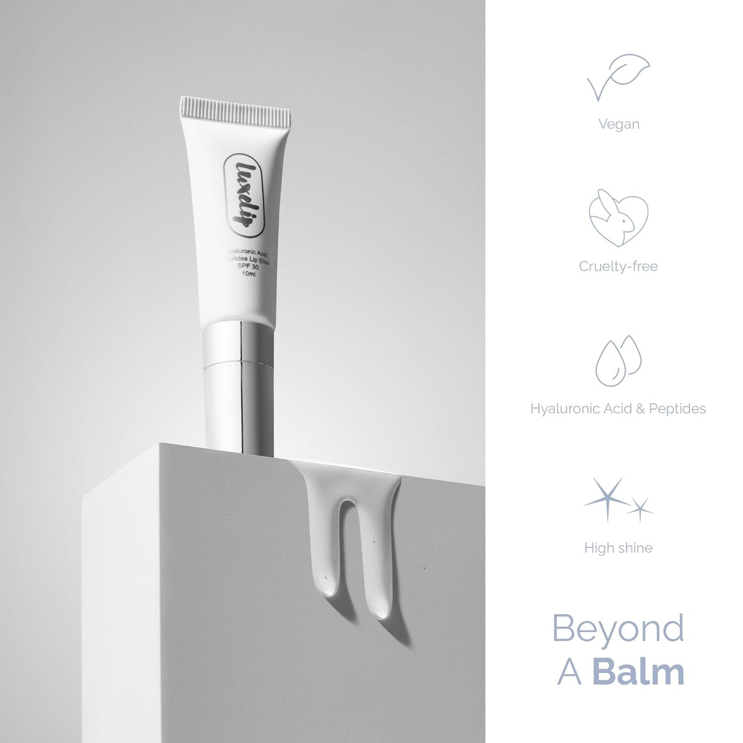 Tinted Lip Balm Elixir – Hydrating Vegan Lip Care with Sheer Color & Moisturizing Glow – Non-Sticky Nourishing Lip Treatment for Soft, Smooth Lips (Naturally Clear 10ml)