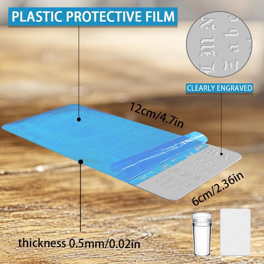 3Pcs Flame Nail Stamping Plate Letter Number Leaves Nail Stamp Templates Nail Art Stamp Plates Image Plate Stainless Steel DIY Reusable Tools with Stamper Scraper for Manicure Printing