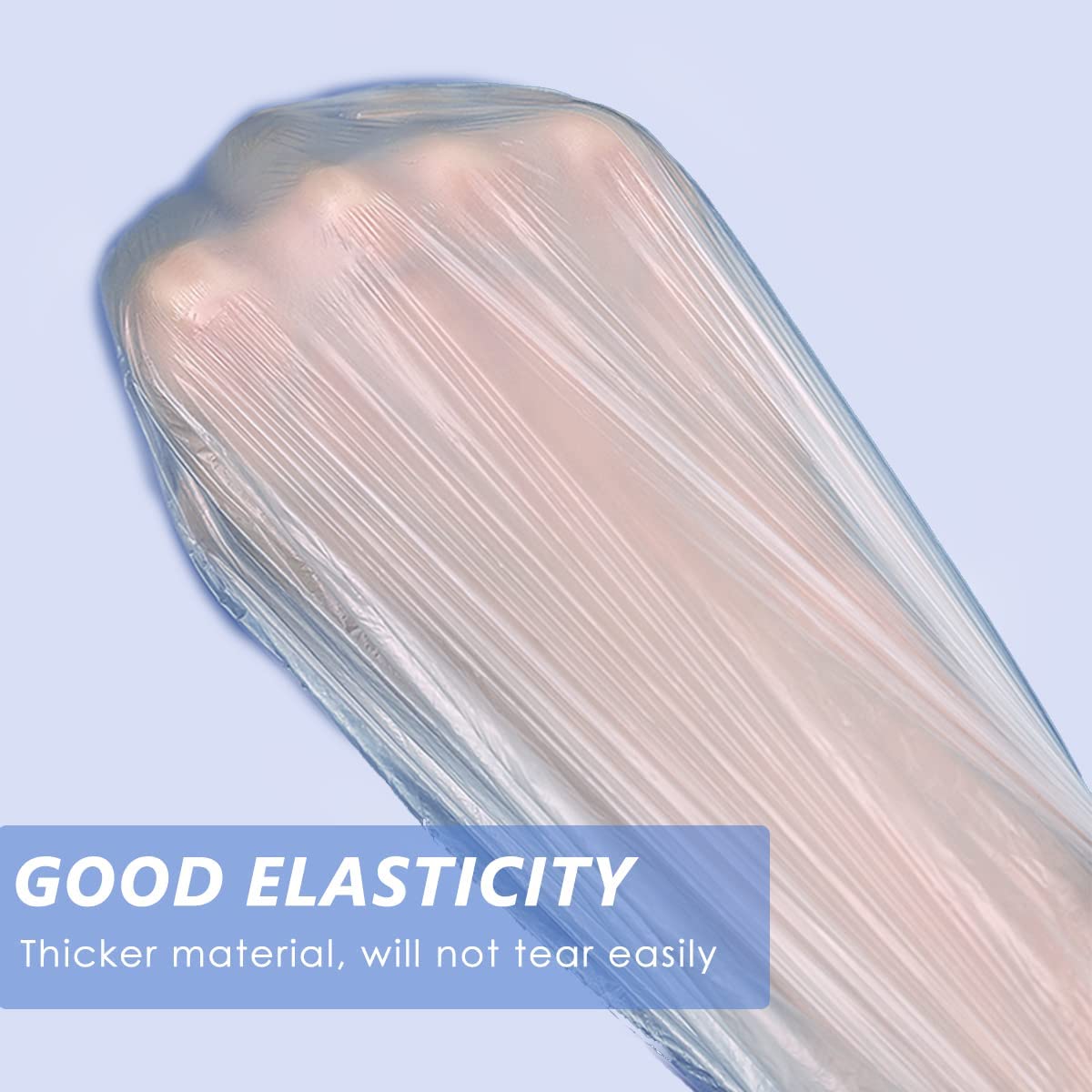 Aquior Shower Cap Disposable,30 PCS Bath Caps Large Thick Clear Waterproof Plastic Elastic Hair Bath Caps for Women Deep Conditioning Hair Care Hotel Travel Essentials Accessories Cleaning Supplies