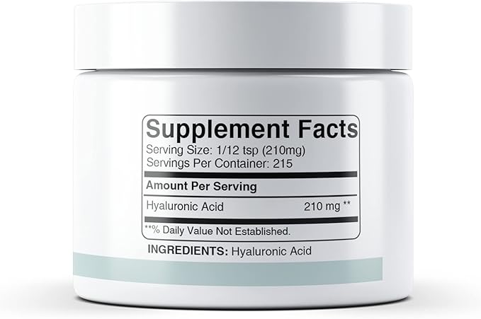 Minimalist Hyaluronic Acid (1.6 oz) Sodium Hyaluronate, Powder, Dietary Supplement