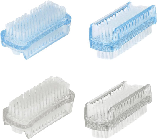 Nail Brushes for Cleaning Fingernails Nail Scrubber Brush Plastic Double-Sided Fingernail Cleaning Brush for Home, Office, Kitchen, Travel, and Gardening for Deep Cleaning （4 Pack）