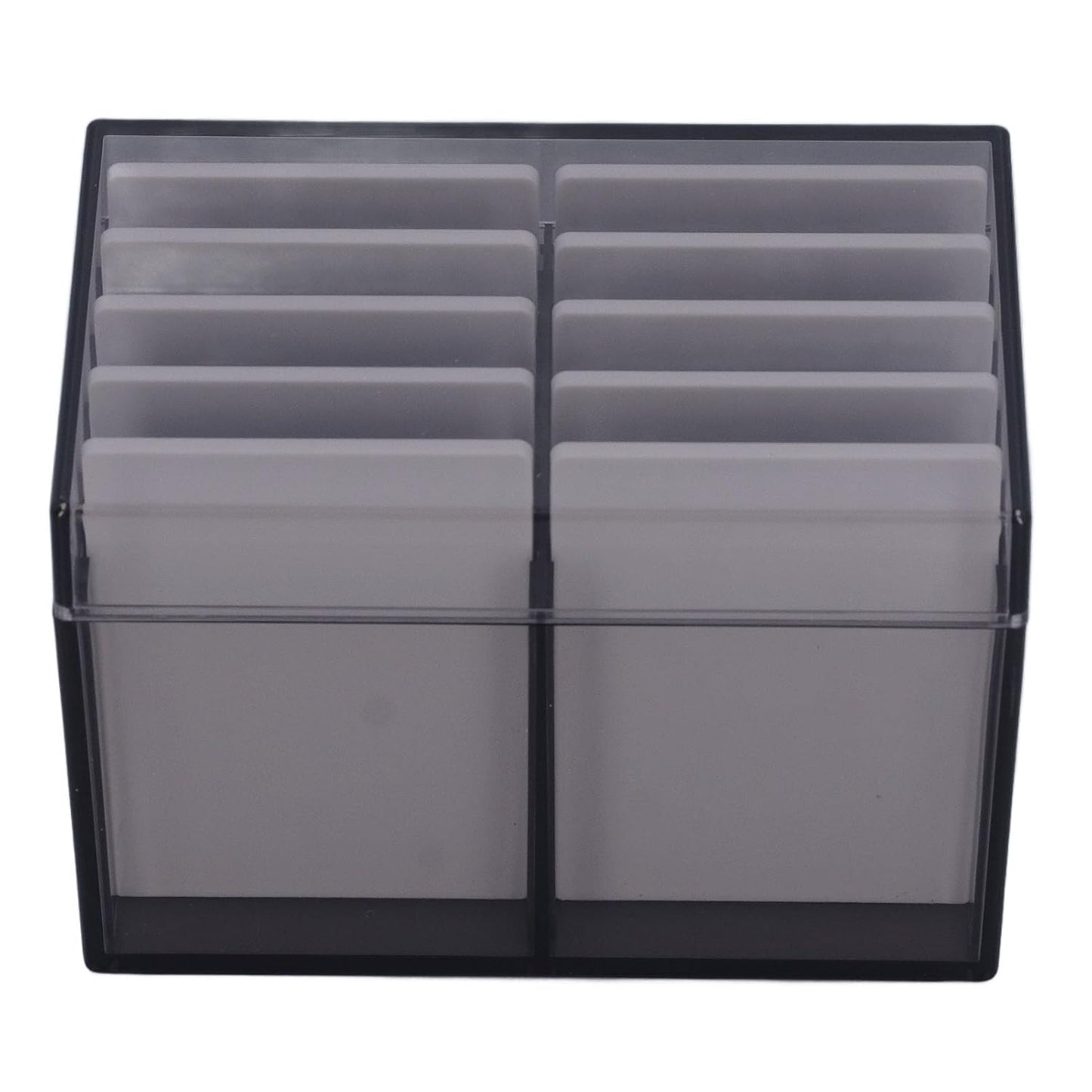 10 Layers Acrylic Eyelash Storage Box, Eyelash Holder Extension Tool with Magnetic Bottom, Makeup Organizer False Eyelashes Glue Pallet Holder, Grafting Eyelash Extension (Tea