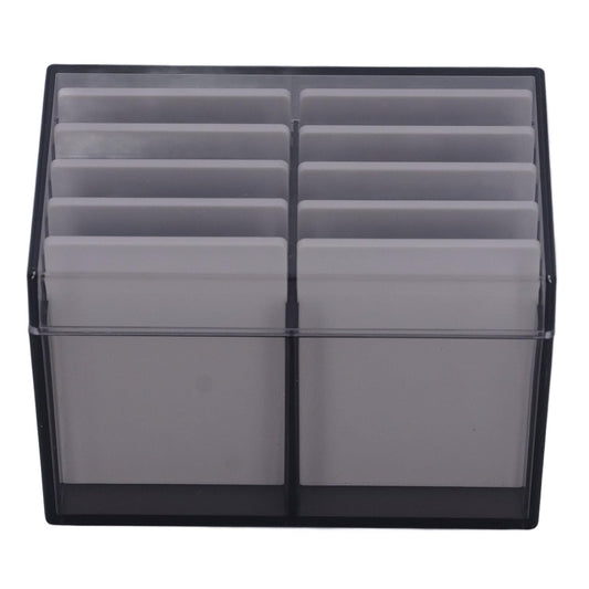 10 Layers Acrylic Eyelash Storage Box, Eyelash Holder Extension Tool with Magnetic Bottom, Makeup Organizer False Eyelashes Glue Pallet Holder, Grafting Eyelash Extension (Tea