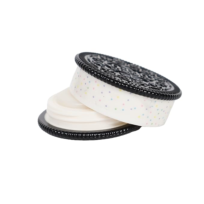 Taste Beauty Oreo Molded Lip Balm, Oreo Cookie Flavored Moisturizing Lip Balm in Cute Oreo Shaped Balm Container, White