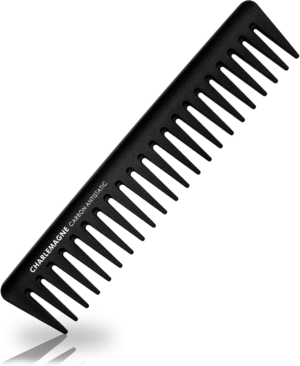 Charlemagne Wide Tooth Comb Men - Detangling Comb - Tames Unruly Strands - Enhances Curls - Texturizing Tool - Styling Tool for Slick Back Hair