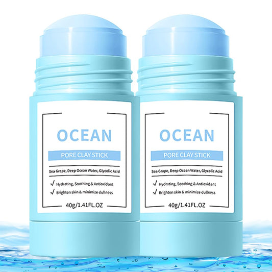 2Pcs Clay Mask For Face, Blackhead Remover For Face, Deep Pore Cleansing, Moisturizing, Skincare Facial Mask for Refining Pores and Controlling Oil (A02#2Pcs Blueberry)