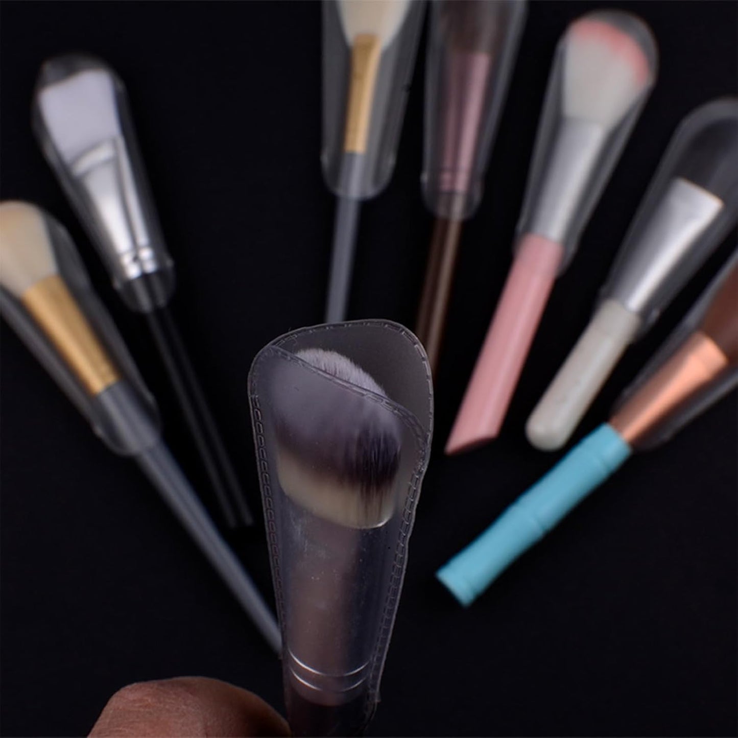 20 Piece Makeup Brush Covers, CYHYII Dustproof Cosmetic Brush Protectors for Travel & Storage, Lightweight and Durable Plastic Brush Guards (Multiple Sizes)