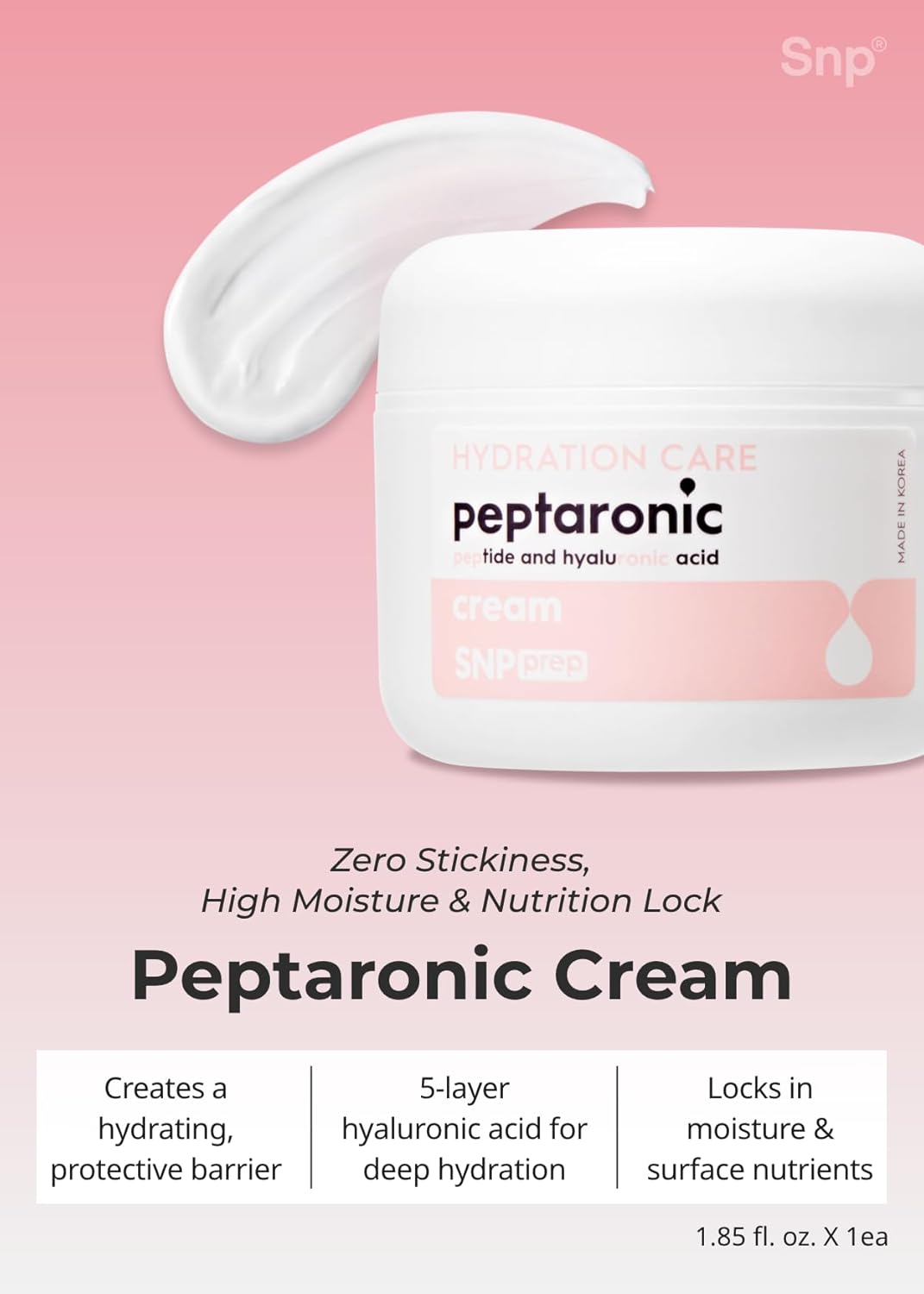 Snp 6 Peptides + 5 Hyaluronic Acid Skincare Set | 4-in-1 Kit of Toner, Serum, Cream & Sheet Masks | Moisturizing, Firming & Hydrating | Korean Skincare Set for Dry & Sensitive Skin | Peptaronic Set