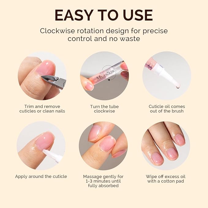 MelodySusie 12Pcs Cuticle Oil Pen Set,Nail Moisturizing Cuticle Oil Enriched with Vitamin E,Softens and Repairs cuticles,Nail Strengthener,Protects Damaged Skin,Thin Nails