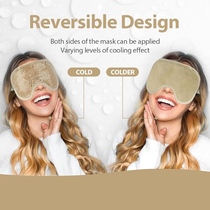 NEWGO Bundle of Cold Gel Eye Mask and Round Ice Pack