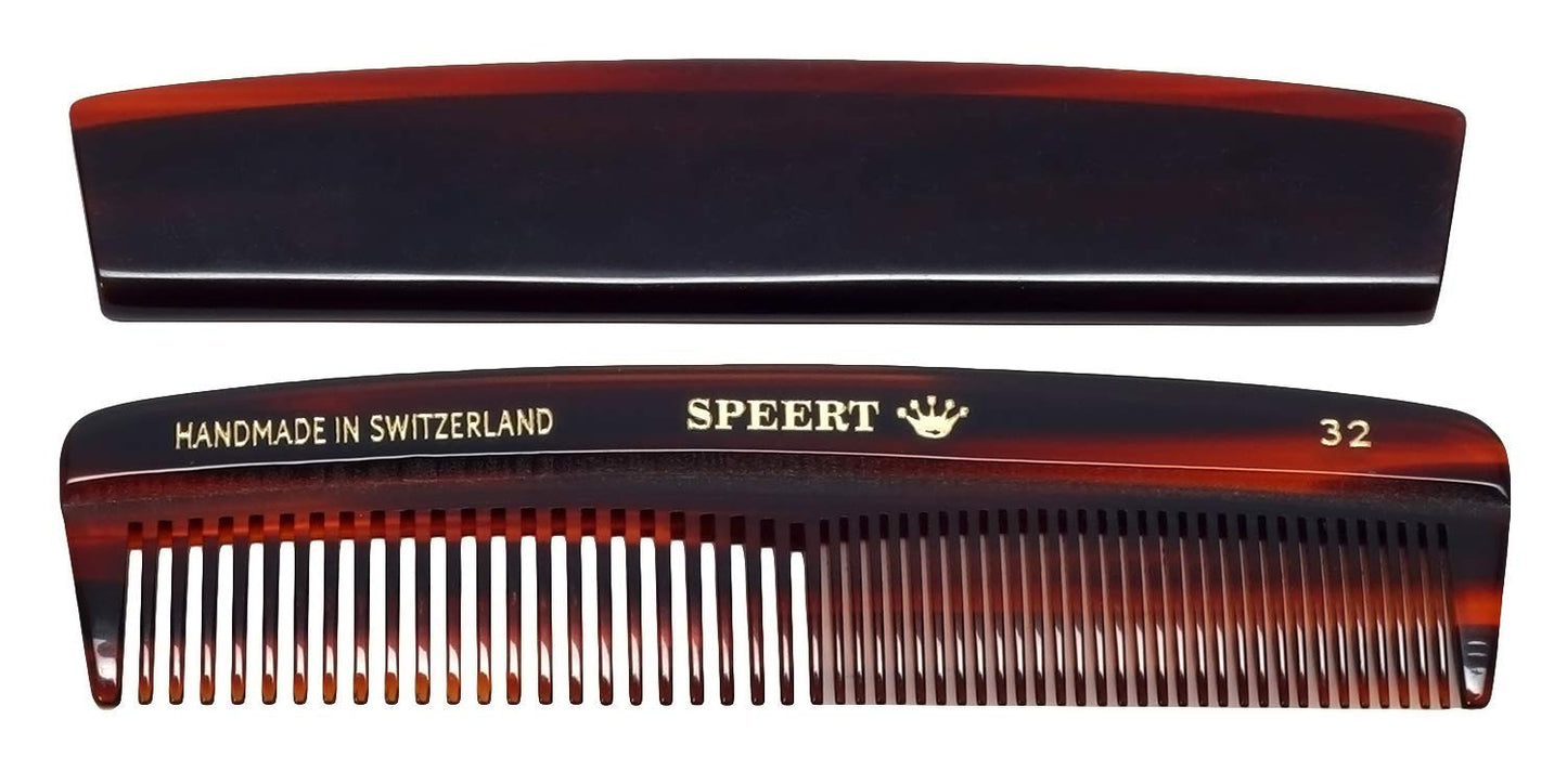 #32 Handmade Wide Narrow Tooth Comb Tortoise Havana Acetate Thick Coarse Curly Thin Fine Straight Hair Detangling Parting Grooming Teasing Hair Styling Hairdresser Barber Hairdressing Wet Dry