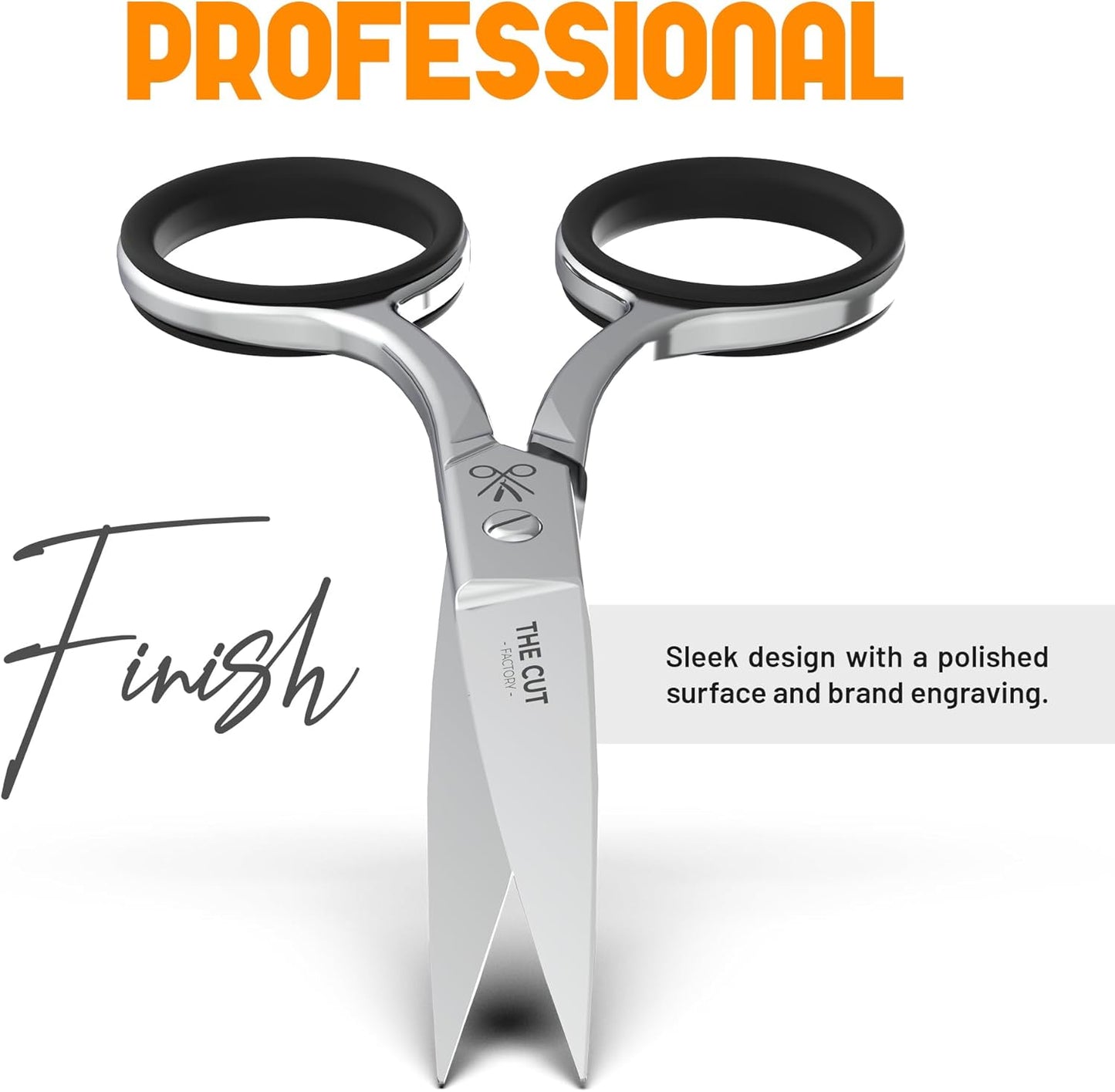 The Cut Factory® Precision Facial Hair Scissor – Premium Stainless Steel Grooming Tool for Eyebrows, Mustache & Beard – One Tool, All Power – No Fillers, Just Luxury