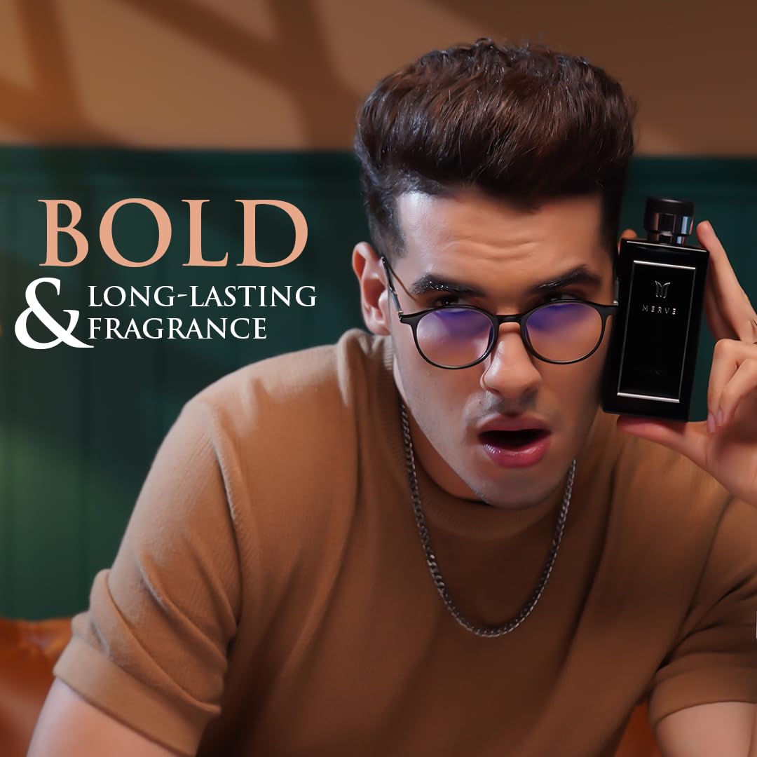 Merve Intense Premium Long Lasting Fragrance Luxury Scent For Men | Citrus, Fruity, Amber