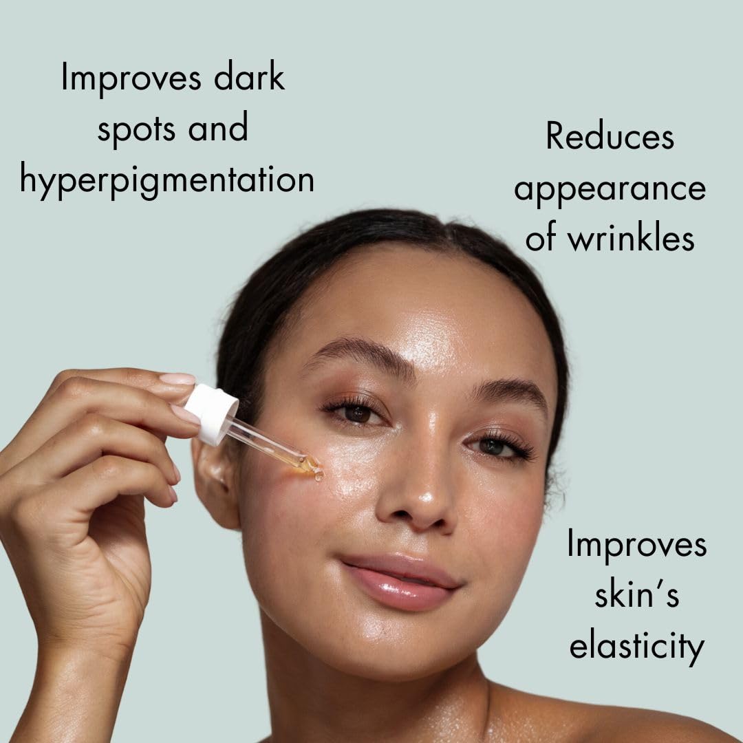 Stem-C Vitamin C Brightening Serum with Ferulic Acid, Vitamin E and Hyaluronic Acid - Improves Dark Spots And Uneven Skin Tone - Hydrating And Nourishing