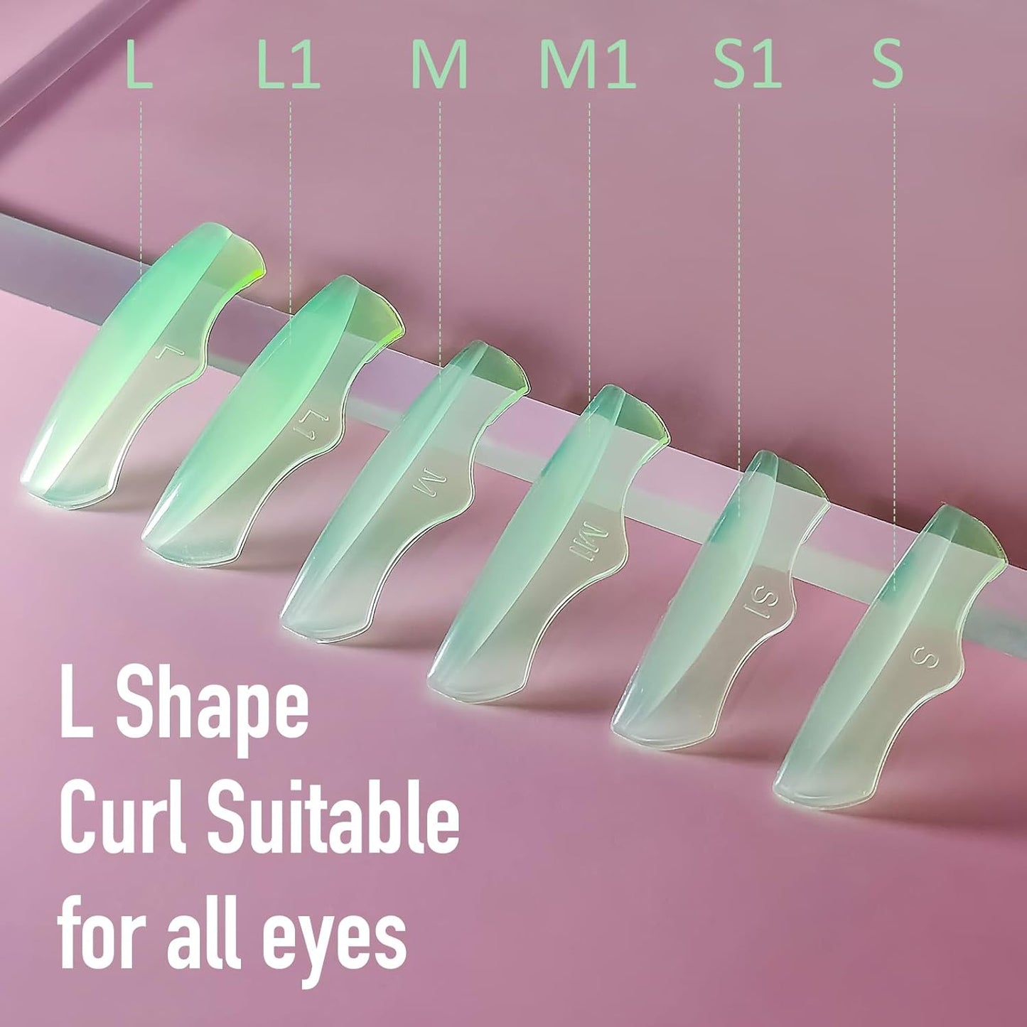 Libeauty Eyelash Lift Pad Reusable Silicon Lash Perm Rod 6 Sizes C-Curl Eyelash Lifting Shield DIY Use at Home or Salon Lash Perming Tool