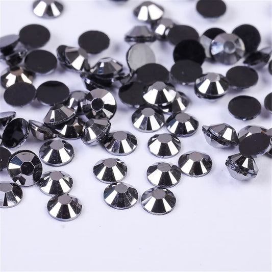 500 Pieces SS30 6mm Flatback Rhinestones Clear Glass Round Gems Crystals for Nail Art DIY Crafts Clothes Shoes Bags （Mineral Gray）