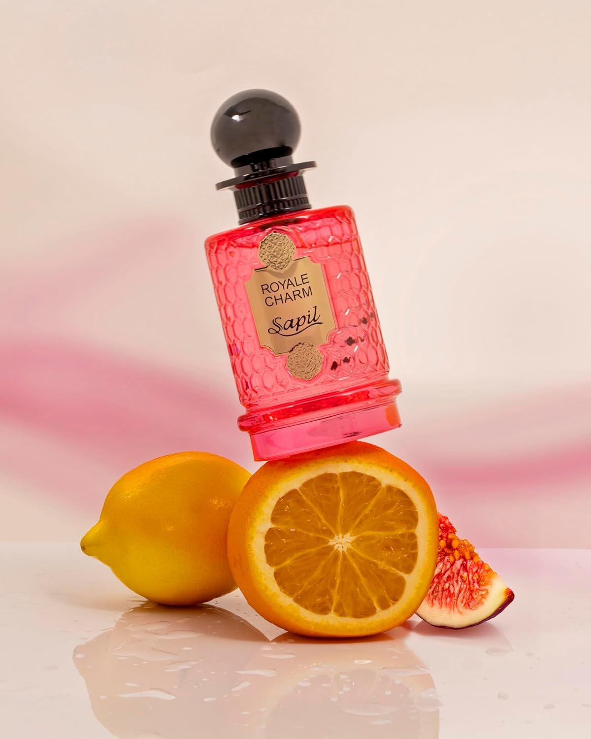 Sapil Royale Charm Unisex Eau De Parfum – Long-Lasting Arabic Perfume with Exotic Fruits, Soft Amber & Vanilla – Citrus Floral Luxury Fragrance for Men & Women – Dubai Perfume – 3.38 oz