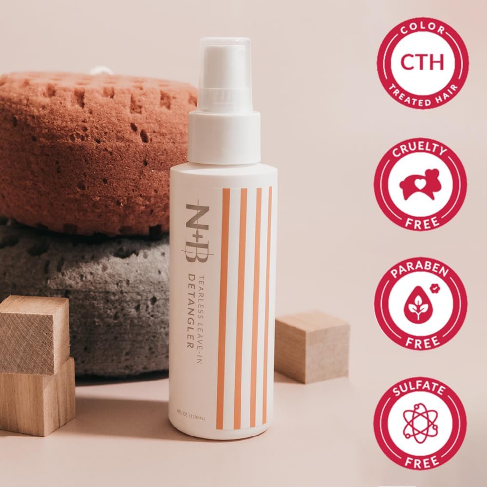 N+B Tearless Collection | Gentle Tear Free Formula | Safe for All Ages | Certified Organic Ingredients | USA Made (Detangler)