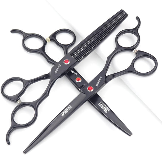 6/7 Inch Hairdressing Scissors Set Barber Shop Hair Scissors Styling Tools (7-inch 3pc)