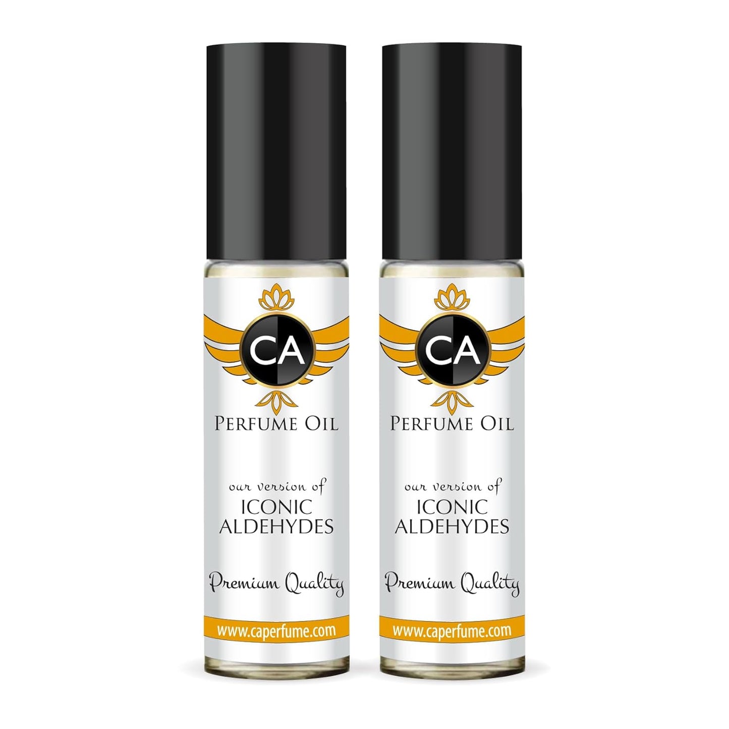 CA Perfume Impression of Iconic Aldehydes for Women Eau De Parfum Floral Aldehyde Scent Long Lasting Perfumes for Women Travel Size TSA Ready for Day and Night Wear 0.33 Fl Oz 10ml (Pack of 2)