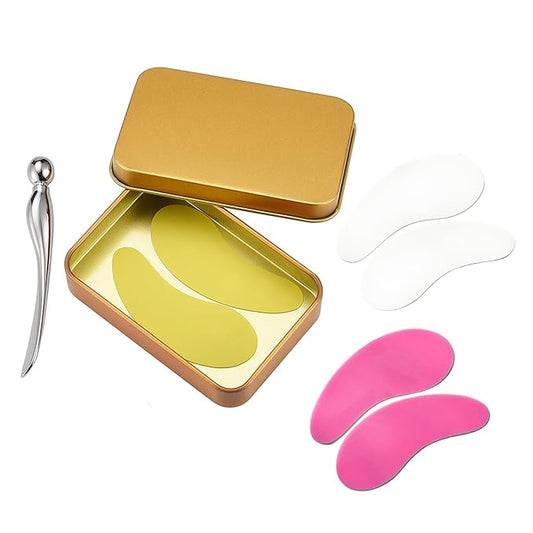 Aethland Reusable Eye Patches, 3 Pairs Silicone Under Eye Patches with Lifting Effect to Reduce Wrinkles and Fine Lines, Pair with Eye Roller Massager Eye Serums Cream Applicator