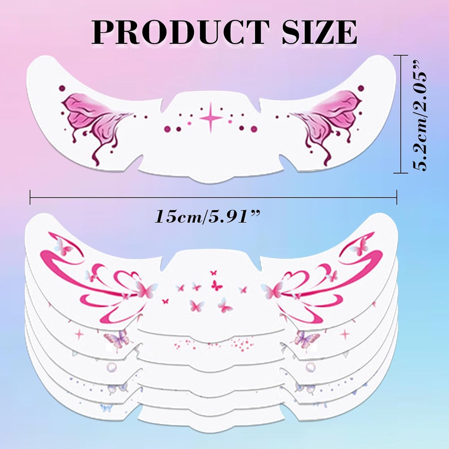 Temporary Tattoos Adult: Glitter Freckles & Star Face | Body Glitters with Face Glitter for Women Girls - Country Concerts Festival Rave Accessories (Pretty butterfly)