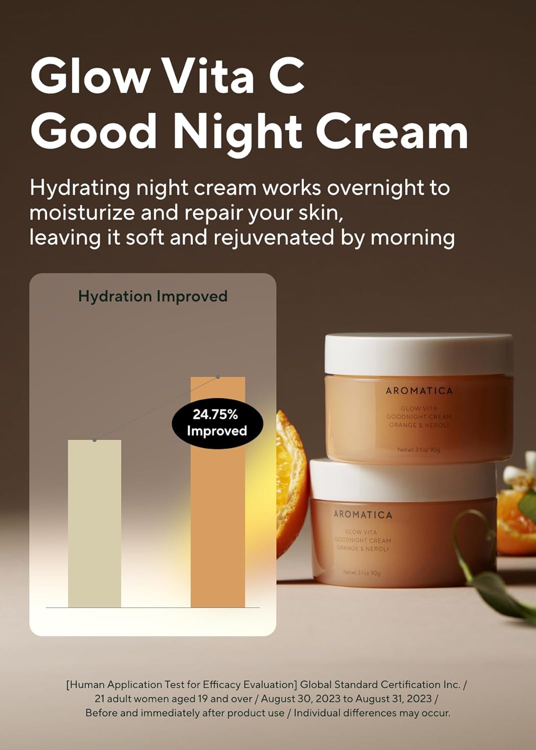 AROMATICA Glow Vita Trial Kit - Travel Size Skin Care Set [Vitamin C Serum 0.5 fl. oz, Facial Scrub 0.5 fl. oz, Goodnight Cream with Retinol 1oz] - Travel Kit for Women