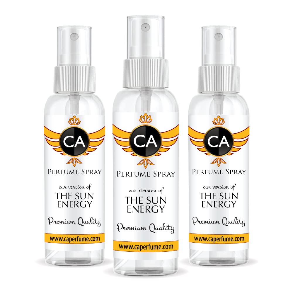 CA Perfume Club Impression of Gliza The Sun Energy For Women & Men EDP Perfume Concentrated Long Lasting Eau de Parfum Spray Refillable Atomizer Bottle 2Fl Oz/60ml-X3