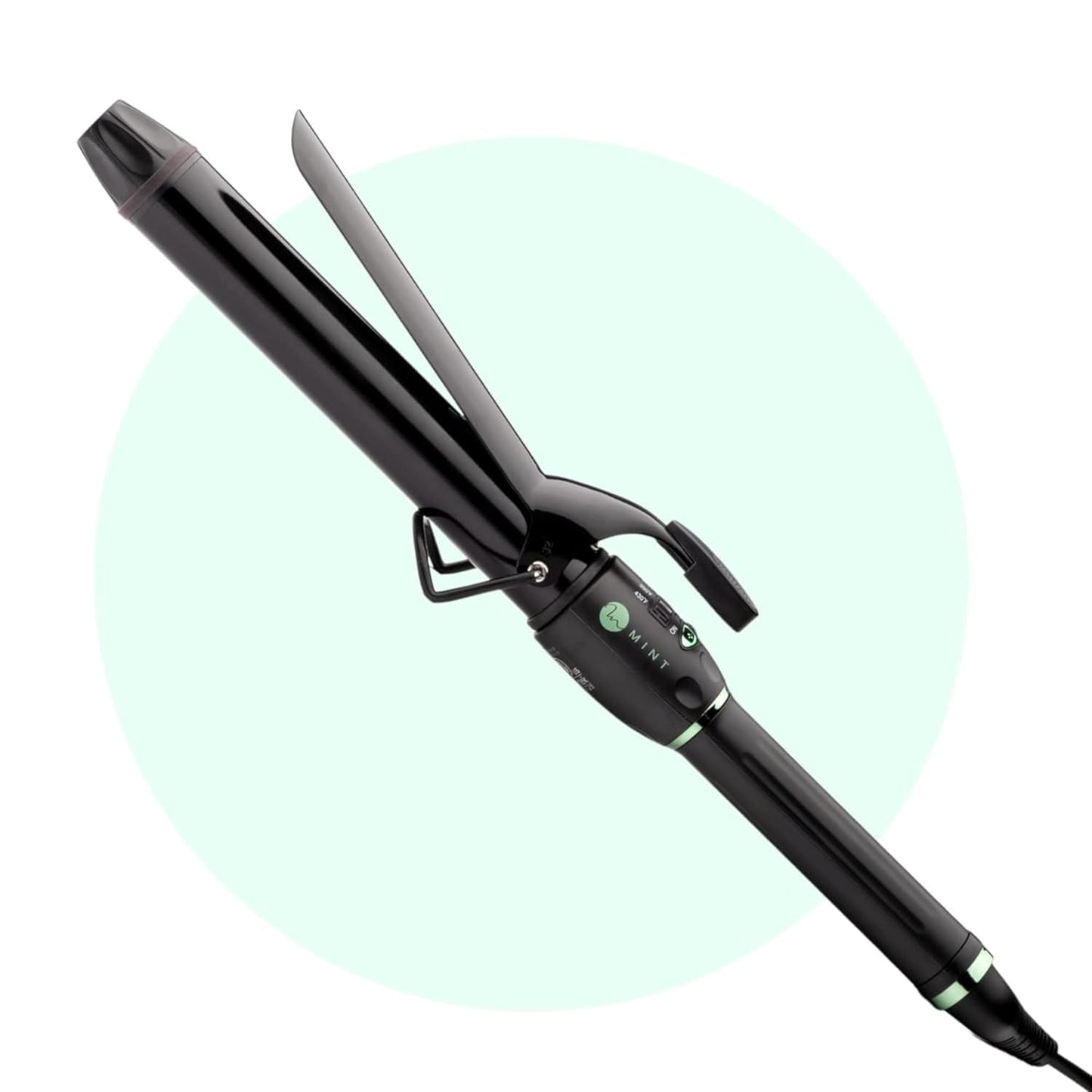 MINT Professional Extra Long Hair Curling Iron 1 1/4 inch | 2-Heater Ceramic Barrel That Stays Hot | 1.25 Inch Hair Iron Curler for Medium to Large Curls | Travel-Ready International Dual Voltage