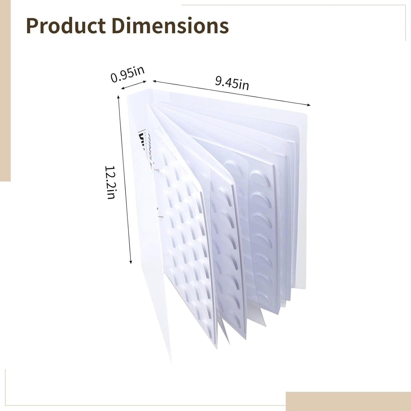 70 Pairs Eyelash Storage Book with Clip, False Eyelashes Organizer Case, Lash Holder Album with 5 Trays & Dividers, Portable Eyelash Display Card, 12.2 x 9.4 x 0.9 in