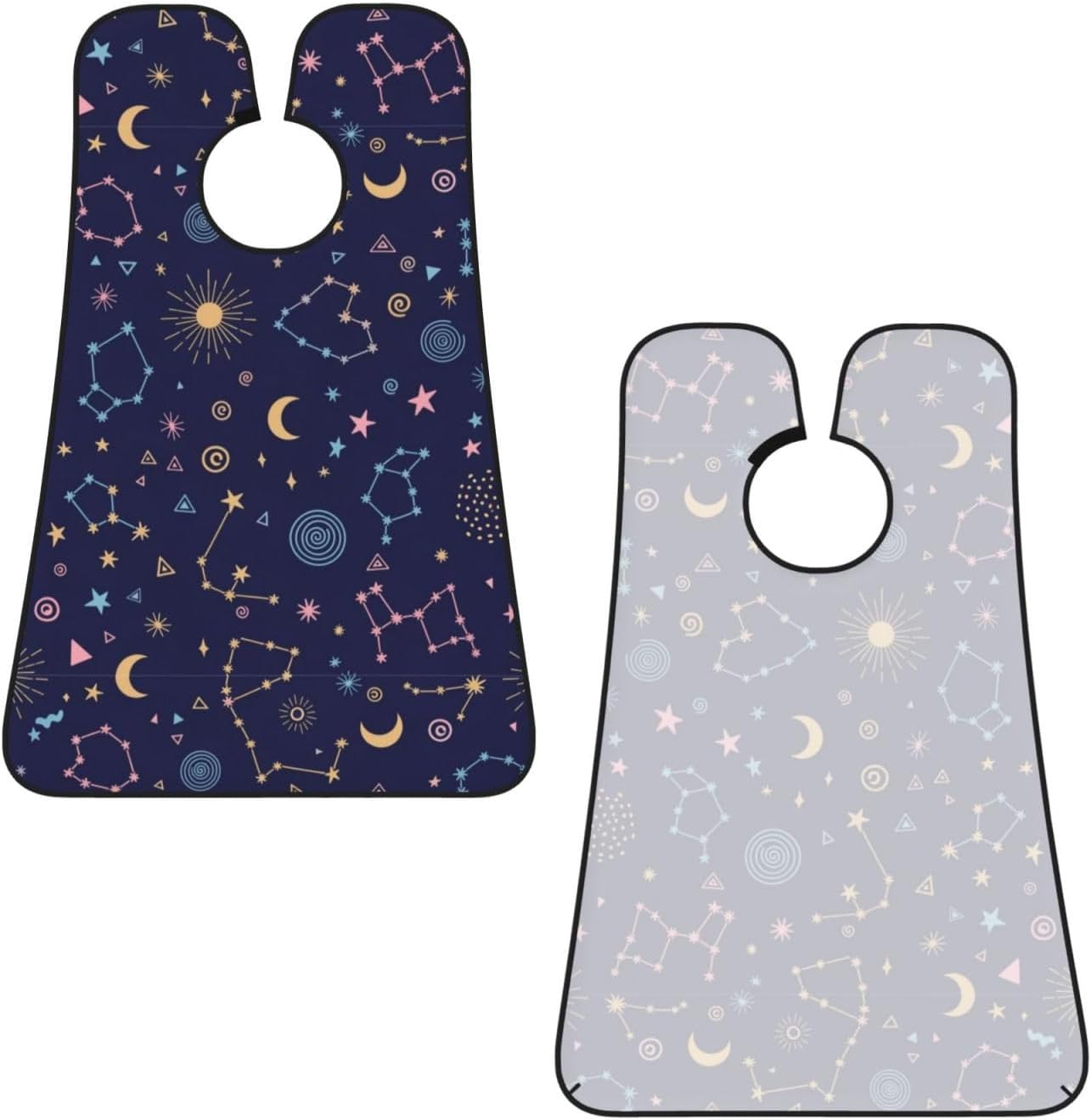 Beard Hair Catcher Bib, Waterproof Non-Stick Grooming Apron for Shaving Trimming, Perfect for Men Dad, Space Galaxy Zodiac Star Constellation Print Shave Bib