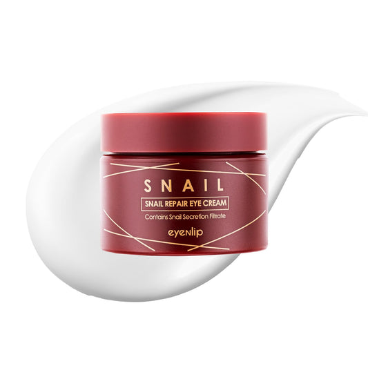 eyeNlip Snail Repair Eye Cream 1.01 fl oz - Anti-Aging & Hydrating Eye Cream with Snail Mucin, Peptides, and Niacinamide to Improve Skin Texture and Resilience, Korean Skincare