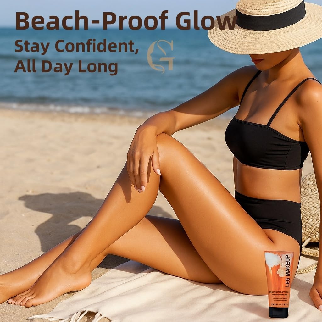 Leg Concealer Body Makeup Foundation – Full Coverage Cream for Veins, Scars, Blemishes – Smooths Skin Tone Waterproof & Long-Lasting Leg Makeup – 100ml (MEDIUM)