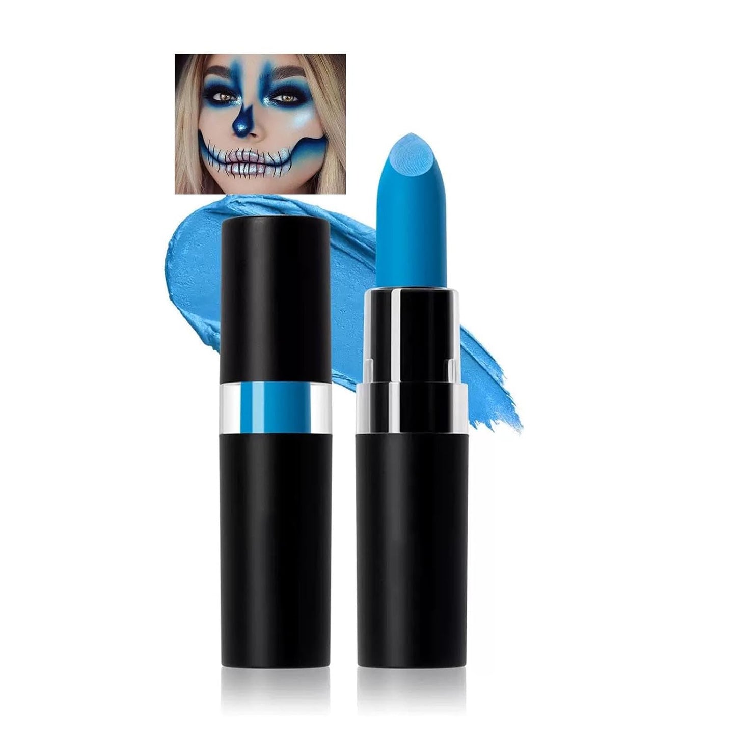 Blue Body Paint, Foundation Cream Makeup, Face and Body Paint Stick for Halloween Joker Zombie Vampire Skeleton Skull Special Effects Mime Makeup (03# Blue)