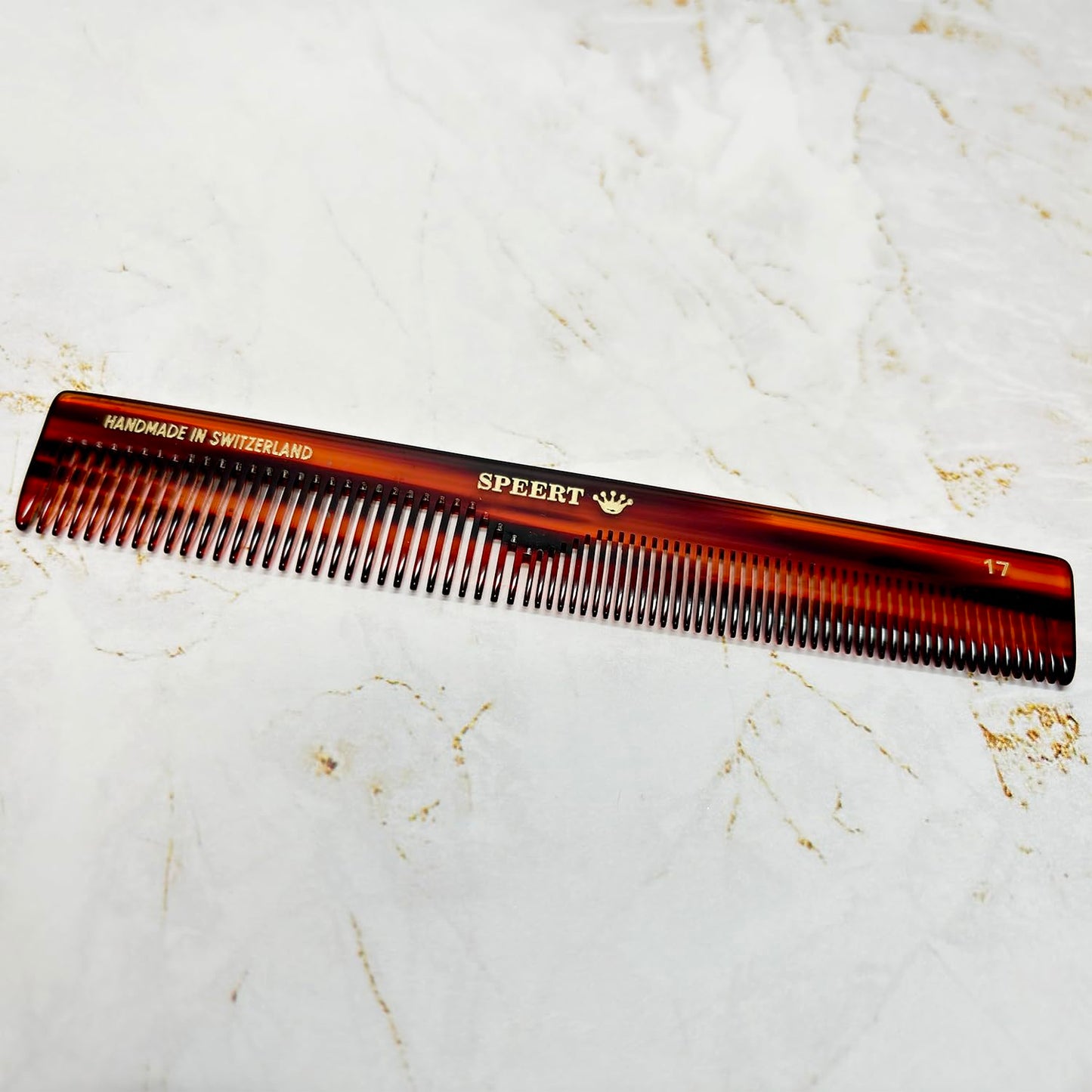 #17 Handmade Wide Narrow Tooth Mustache Beard Comb Small Tortoise Havana Acetate Thick Coarse Curly Fine Short Pocket Sized Facial Hair Grooming Tangle Free Beard Straightener Growth Care Comb