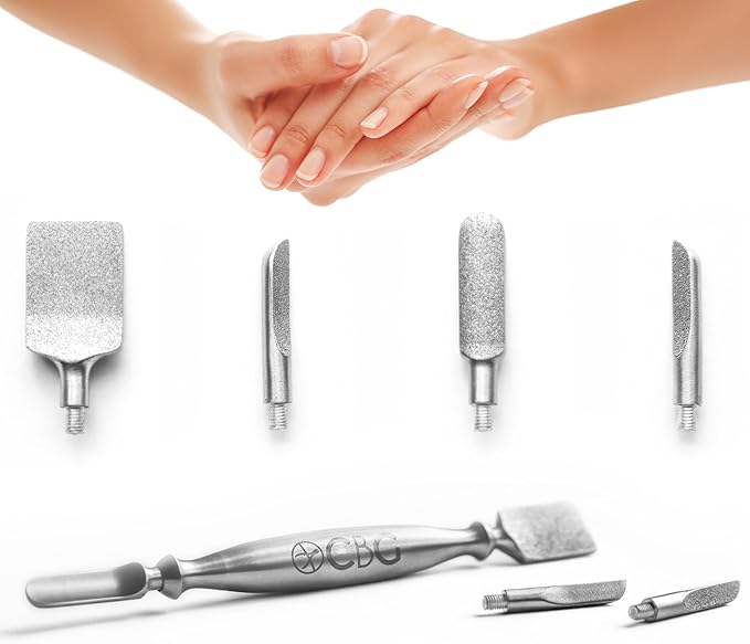 Nail Care Tool, Cuticle Remover Tool with Interchangeable Attachments & Cuticle Oil for Nails, Hydrating Cuticle Oil, Softens Dry Cuticles, Mandarine, 0.27 Fl Oz