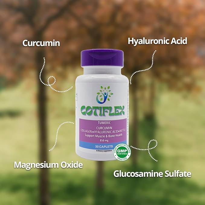 Dietary supplement for joints | With hyaluronic acid, turmeric, glucosamine sulfate and magnesium oxide | Promotes joint mobility, lubrication and flexibility | 30 capsules of 850 mg each