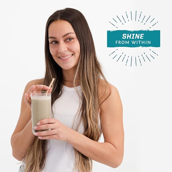 Vegan Collagen Protein Powder for Women | Plant Based Collagen Powder Churro Flavor with Vegan Hair Skin and Nails Vitamins | Non-GMO No Added Sugar Soy Dairy & Gluten Free (Churro, 20 Servings)