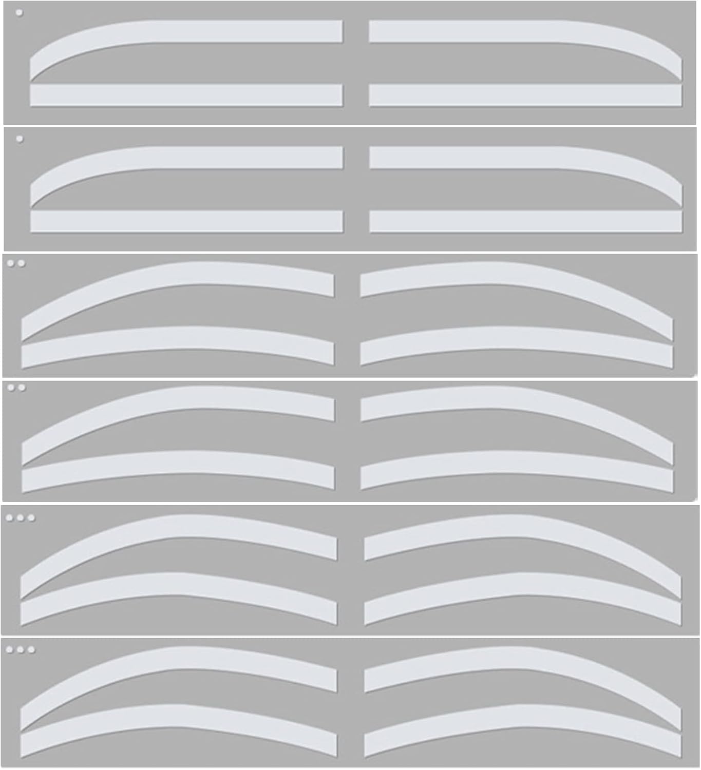 Eyebrow Stencil, Silicone Disposable Skin‑Friendly Eyebrow Stencil Kit Hygienic Convenient Easy to Use Eyebrow Shaping Stencils for Microblading Artist to Shape and Position