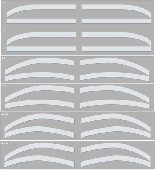 Eyebrow Stencil, Silicone Disposable Skin‑Friendly Eyebrow Stencil Kit Hygienic Convenient Easy to Use Eyebrow Shaping Stencils for Microblading Artist to Shape and Position
