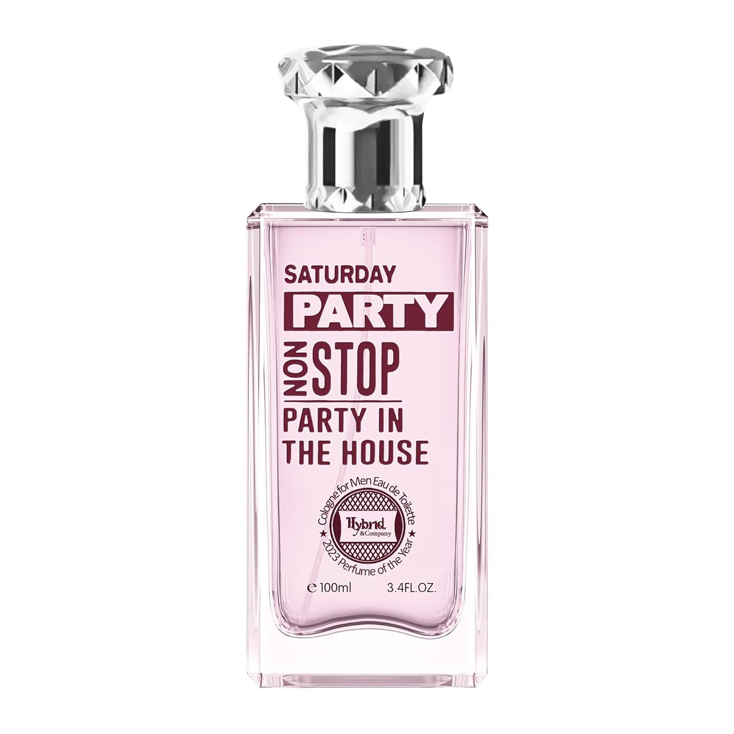 Hybrid & Company Saturday Party Non Stop Red Non Stop Part In The House Pour Homme Eau De Toilette Natural Spray Vaporisateur,3.4FL.OZ