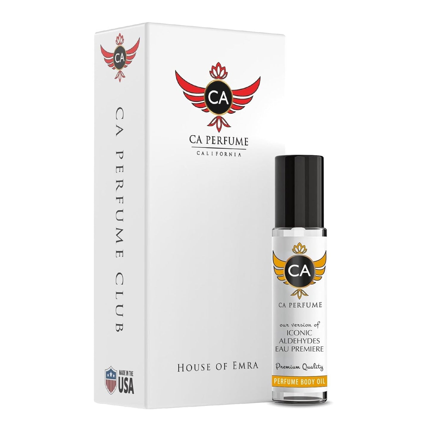 CA Perfume Impression of Iconic Aldehydes Eau Premiere for Women Eau De Parfum Floral Aldehyde Scent Long Lasting Perfumes for Women Travel Size TSA Ready for Day and Night Wear 0.33 Fl Oz 10ml