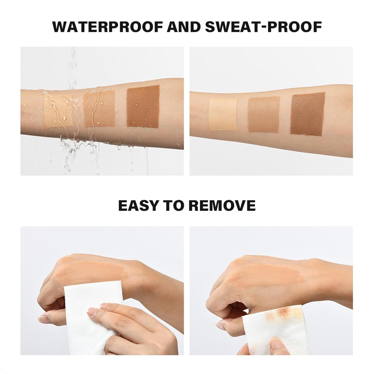 Legs Makeup Waterproof with Brush - No Transfer Body Concealer for Varicose Veins Appearance, Tattoo & Scar Cover Up for All Skin Tones, Waterproof (Fairest)