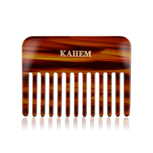 KAHEM Handmade Wide Tooth Comb for curly hair.Small Wide Tooth Comb for Long and short Hair Detangler Comb For Wet and Dry. Professional hair cutting combs-3.74Inch
