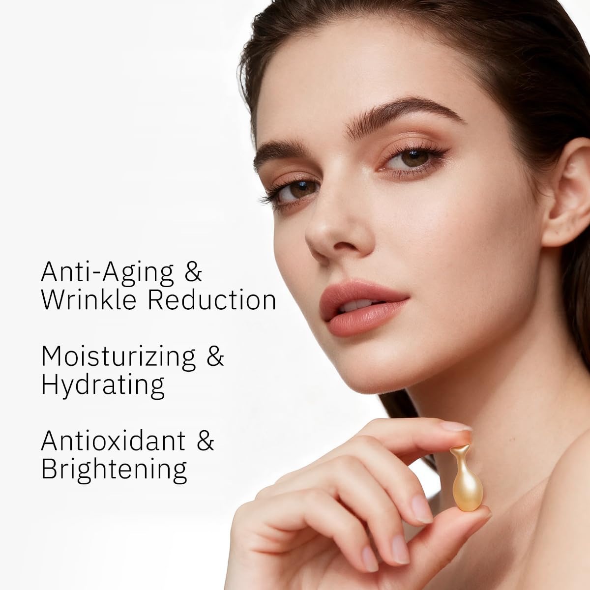 HKH Vitamin C Serum for Face: 48 Capsules Retinol Anti-Aging Wrinkle Repair Serum - Vitamin E Niacinamide Oil for Women - Daily Deep Skin Care for Fine Lines Smoothing Hydrating Brightening