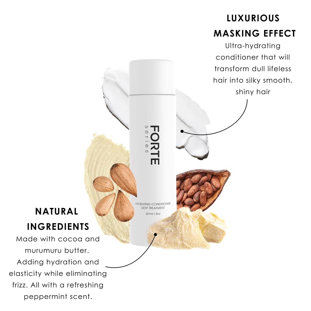 Alex Costa Hydrating Hair Conditioner for Men by Forte Series Deep Treatment for Damaged Hair Nourishing for Dry Hair Sulfate & Paraben for Frizzy Hair, (8 oz)