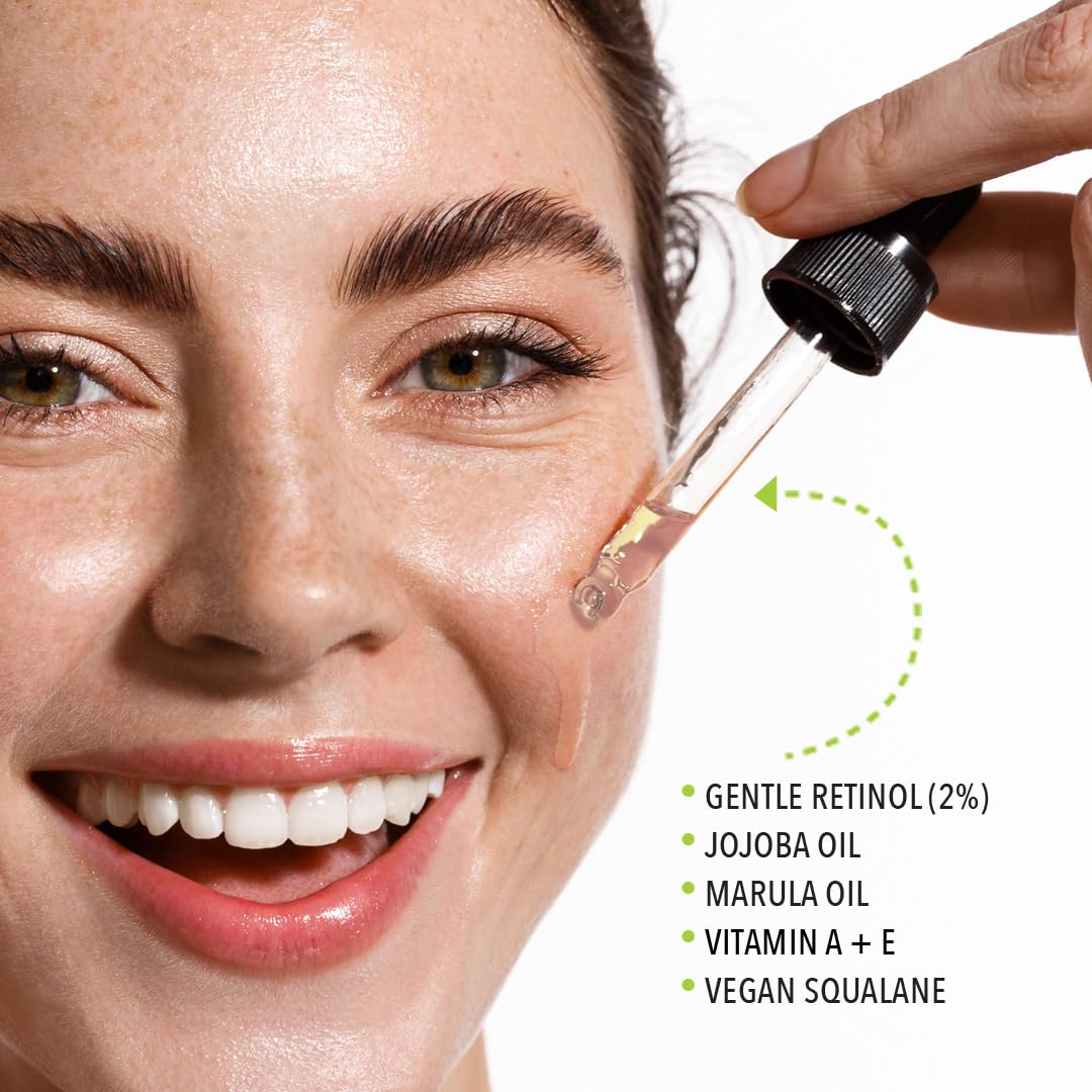 Retinol2 Facial Oil Serum with 2% Advanced Gentle Retinol, Vitamin A+E+F – Freshly Made Anti-Aging, Hydrating, and Firming Formula | 15ml